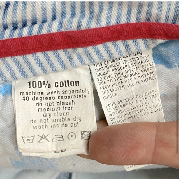 Vintage Tommy Hilfiger Denim Light Wash Resa Capri Ragged Aged Wash 28 - Picture 6 of 13